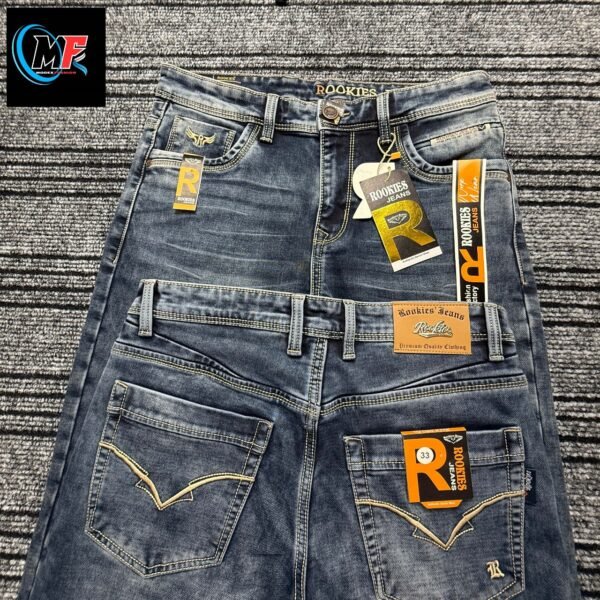 Rookies China Net Denim Pant-Color dark blue