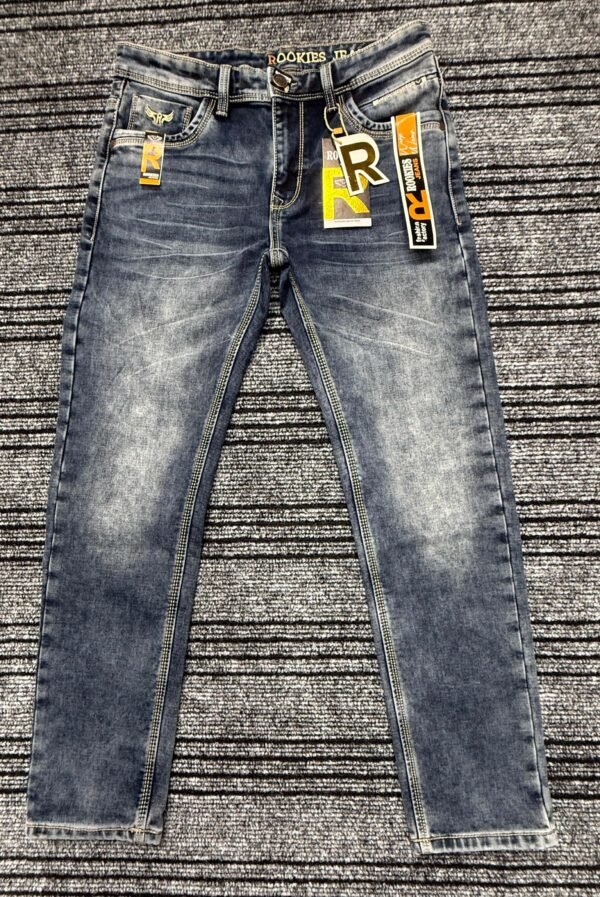 Rookies China Net Denim Pant-Color dark blue - Image 2