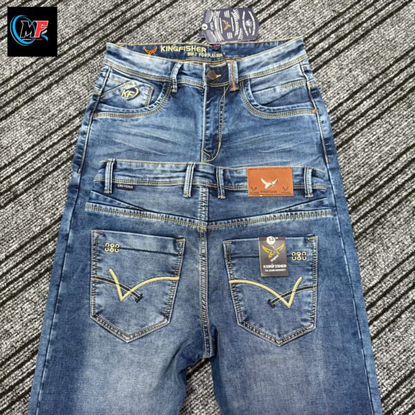 Kingfisher China Net Denim Pant ( Blue )